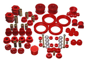 Energy Suspension 16.18110R 96-00 fits Honda Civic/CRX Red Hyper-Flex Master Bushing Set