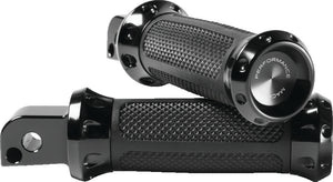 Performance 0035-1245M-B Machine Footpegs Overdrive Passenger - Black Ano