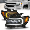 ANZO 111615 fits Chevrolet 15-22 Colorado Full LED Projector Headlights w/ Initiation & Sequential - Black