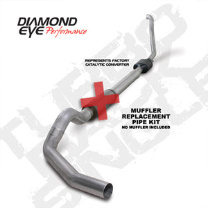 Diamond Eye Performance K5314A-RP Diamond Eye KIT 5in TB MFLR RPLCMENT PIPE SGL ALUM 94-97 5 7 3L F250/F350 PWRSTROKE NFS W CARB STDS