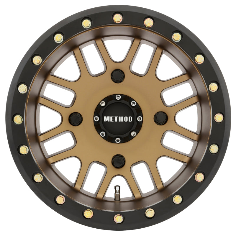 Method MR40648046944B MR406 UTV Beadlock 14x8 4+4/-2mm Offset 4x156 132mm CB Method Bronze w/Matte Black Ring Wheel