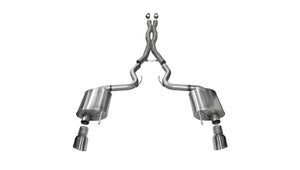CORSA Performance 14332 Corsa 2015-2017 fits Ford Mustang GT 5.0 3in Cat Back Exhaust Polish Dual Tips (Sport)