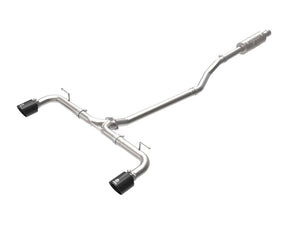AFE 49-37015-B  2-1/2in 304 SS Cat-Back Exhaust w/ Black Tips 14-18 fits Mazda