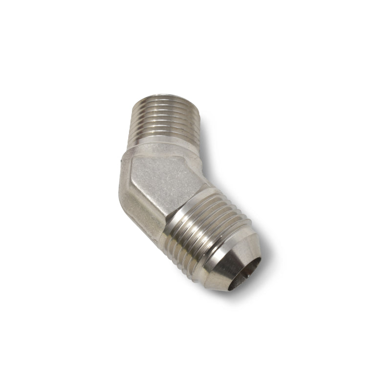 Russell 660961 Performance -8 AN to 3/8in NPT 45 Degree Flare to Pipe Adapter