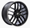 BBS CC2201BPO CC-R 19x9 5x120 ET26 Satin Black Polished Rim Protector Wheel -82mm PFS/Clip Required