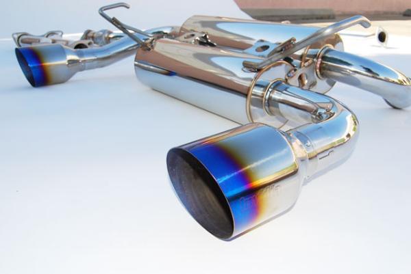 Invidia HS03IFXGIT 03-08 fits Infiniti FX35/45 Gemini Single Layer Titanium Tip