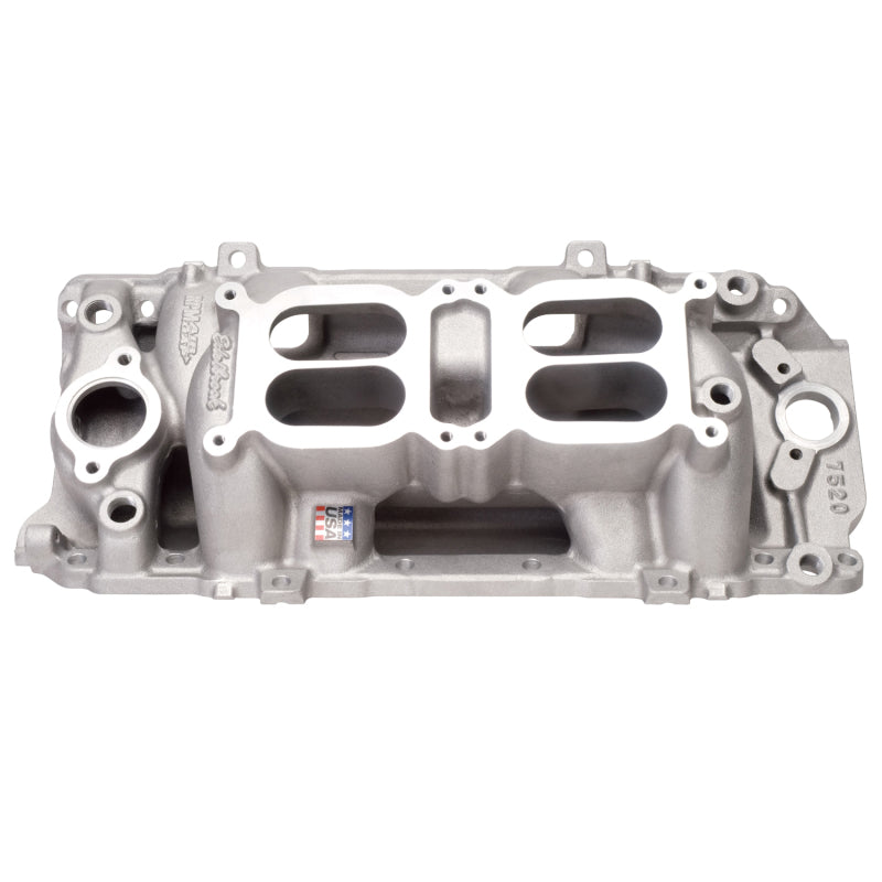 Edelbrock 7520 Manifold Dual Quad RPM Air Gap BB fits Chevy Oval Port