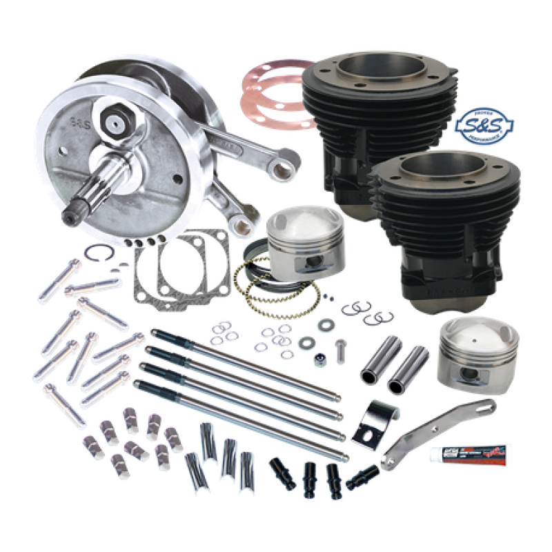 S&S Cycle 91-9140 70-84 BT 103in Sidewinder Big Bore Stroker Kit - Gloss Black