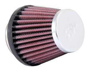 K&N Engineering RC-1070 K&N Universal Chrome Filter-Round Tapered-1.688in Flange ID x 2in Top OD x 3in Base OD x 2.75in H