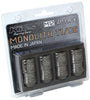 Project Kics WMN03GK4P 12 x 1.25 Glorious Black T1/06 Monolith Lug Nuts - 4 Pcs