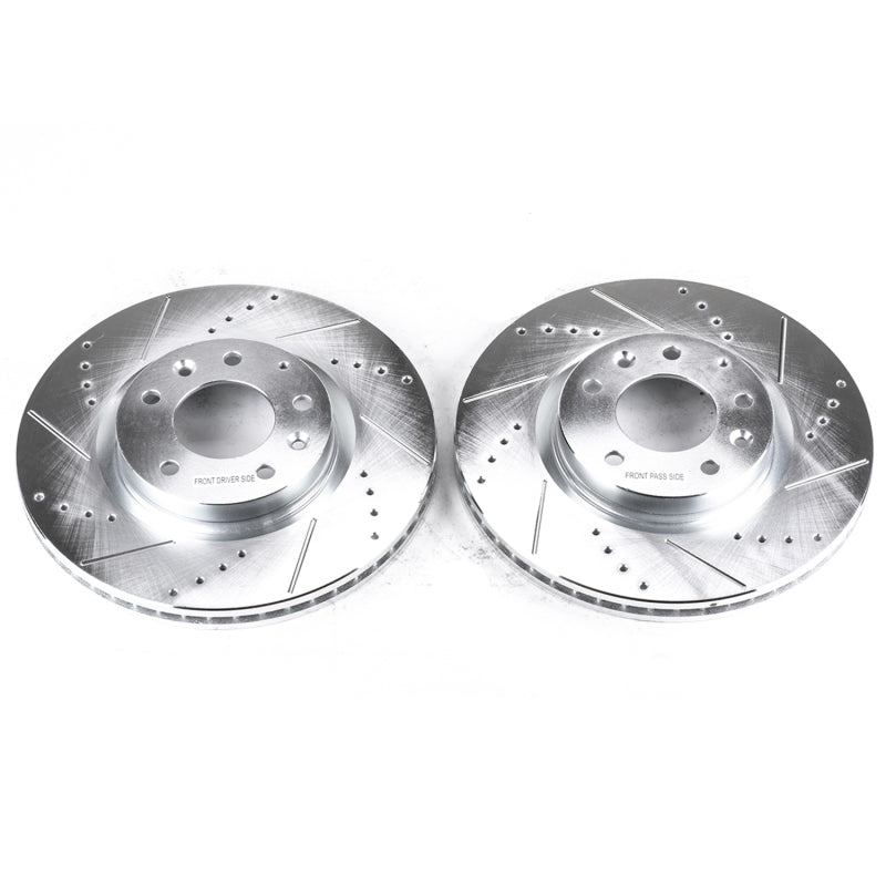 PowerStop fits Mazda 04-08 RX-8 Front Evolution Drilled & Slotted Rotors - Pair