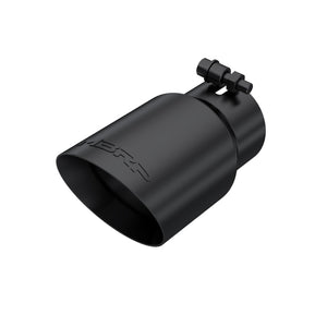 MBRP T5122BLK Tip 3in Round x 4in Inlet OD Dual Walled Angled Black Tip