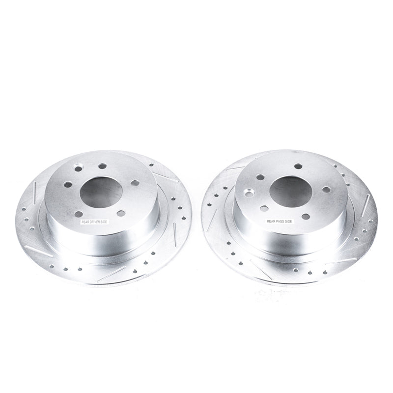 PowerStop fits Nissan 02-18 Altima Rear Evolution Drilled & Slotted Rotors -