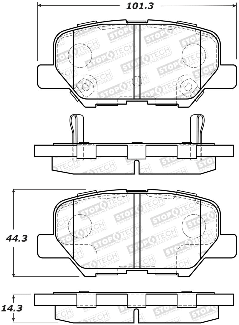 Stoptech 308.1679 Street Brake Pads - Front