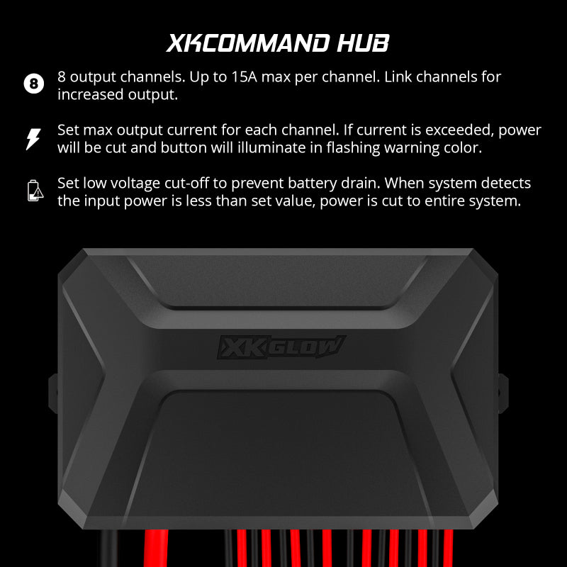 XK XK-CMD-KIT Glow XKcommand Bluetooth Switch Panel for Lights 12V Accessory Offroad