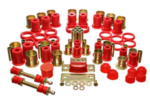 Energy Suspension 3.18111R 74-77 fits Oldsmobile Cutlass/442/F-85/Europa Red Hyper-flex Master Bushing Set