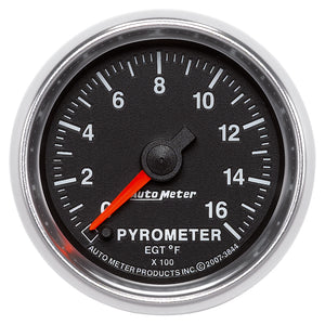 AutoMeter 3844 Autometer GS 0-1600 degree F Full Sweep Electronic Pyrometer Gauge