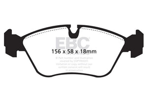 EBC UD618 93-97 Volvo 850 2.3 Turbo Ultimax2 Front Brake Pads