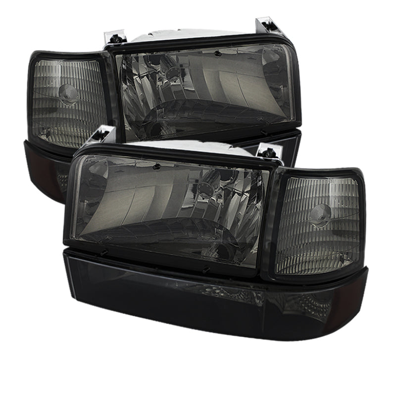 5073143 Xtune fits Ford 92-96 F150/fits Bronco Headlights w/Corner Bumper 6pcs