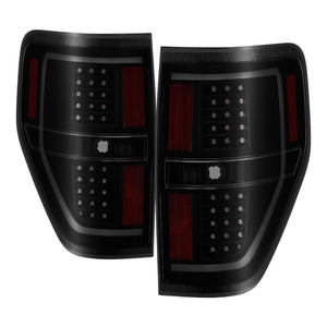 xTune 9042195 09-14 fits Ford F-150 Light Bar LED Tail Lights - Black Smoke (AL