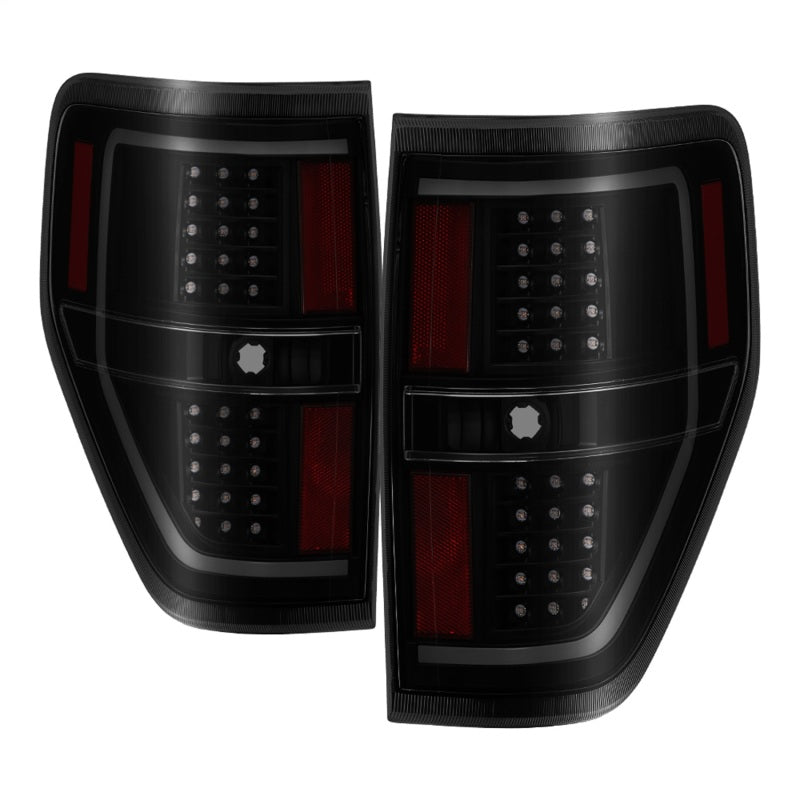 xTune 9042195 09-14 fits Ford F-150 Light Bar LED Tail Lights - Black Smoke (AL