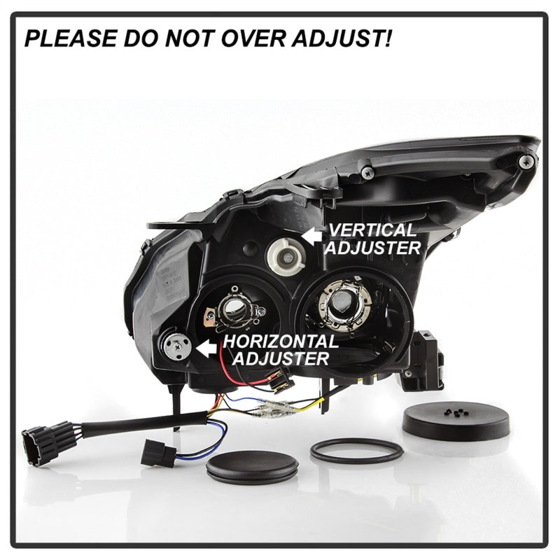 Spyder 5085696 fits Nissan 09-14 GTR R35 - Projector Headlights - DRL LED - Bla