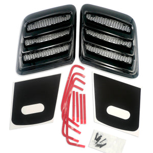Roush 422325 2018-2023 fits Mustang Hood Heat Extractors - Gloss Black