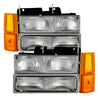 9034411 Xtune fits GMC 94-99 Yukon Headlights w/ Corner & Parking Lights 8pcs