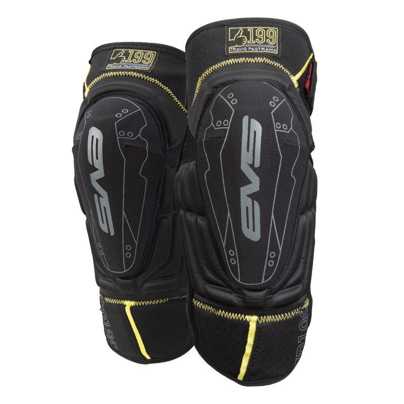 EVS TP199K-BK-S/M TP 199 Knee Guard Black/Hivis Yellow - Small/Medium