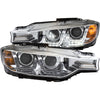 ANZO 121505 2015 fits BMW 12-20 3 Series Projector Headlights w/ U-Bar Chrome