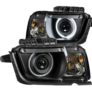 ANZO 121312 2010-2013 fits Chevrolet Camaro Projector Headlights w/ Halo Black (CCFL)