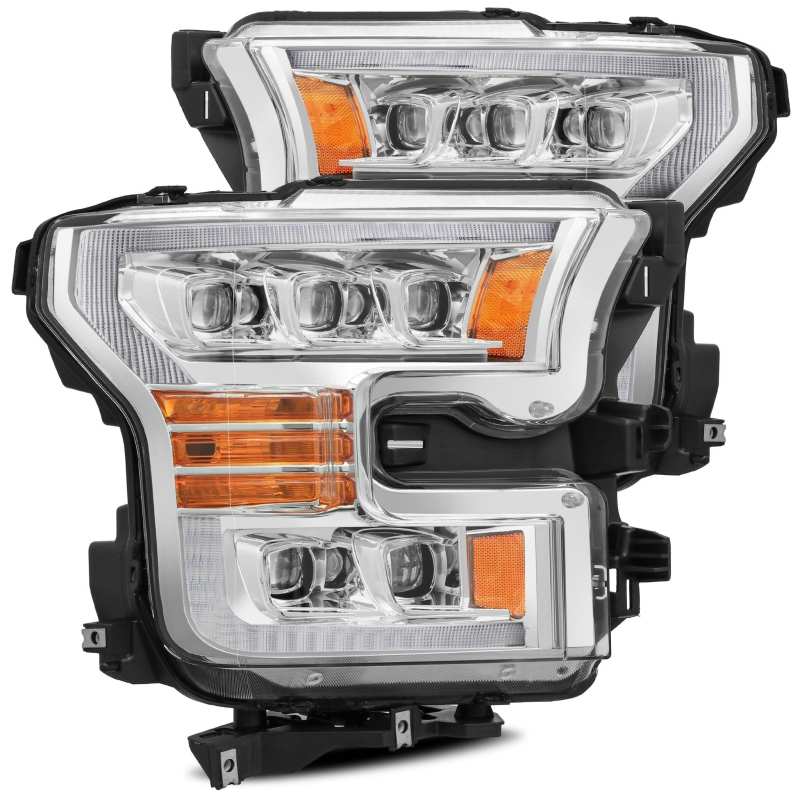 AlphaRex 880148 fits Ford 11-16 F-350 SD NOVA LED Proj Headlights Plank Style Chrm w/Activ Light/Seq Signal