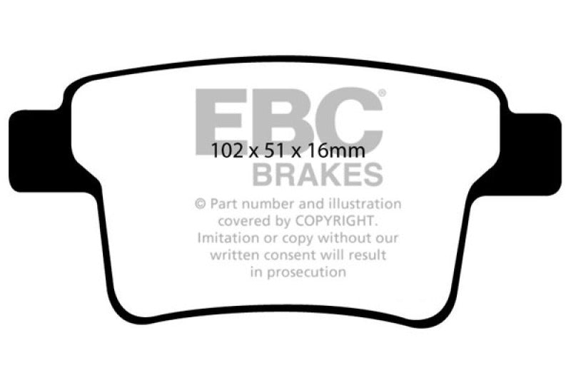 EBC DP21731 fits Ford 04-07 Five Hundred 3.0 Greenstuff Rear Brake Pads