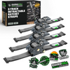Rhino USA TD-RSRE1X10-2GRY Retractable Ratchet Straps (2Pk 1Inx10Ft) Gray