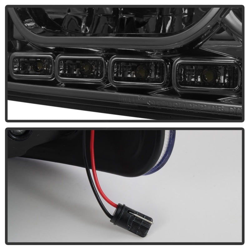 5017642 Xtune fits Dodge 06-10 Charger 1Pc LED Crystal Headlights Smoke HD-ON-