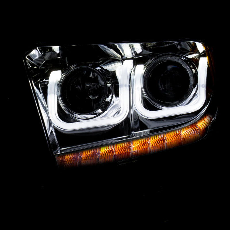 ANZO 111319 2016 fits Toyota 14-20 Tundra Projector Headlights w/ U-Bar Chrome