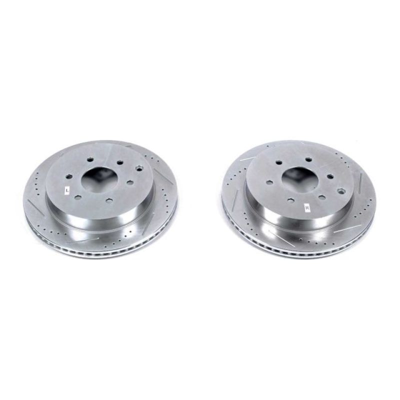 PowerStop fits Infiniti 11-13 QX56 Rear Evolution Drilled & Slotted Rotors -
