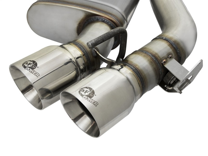 AFE 49-34068-P rce XP 3in 304 SS Axle-Back Dual Exhaust (NPP) w/ Polished Tips