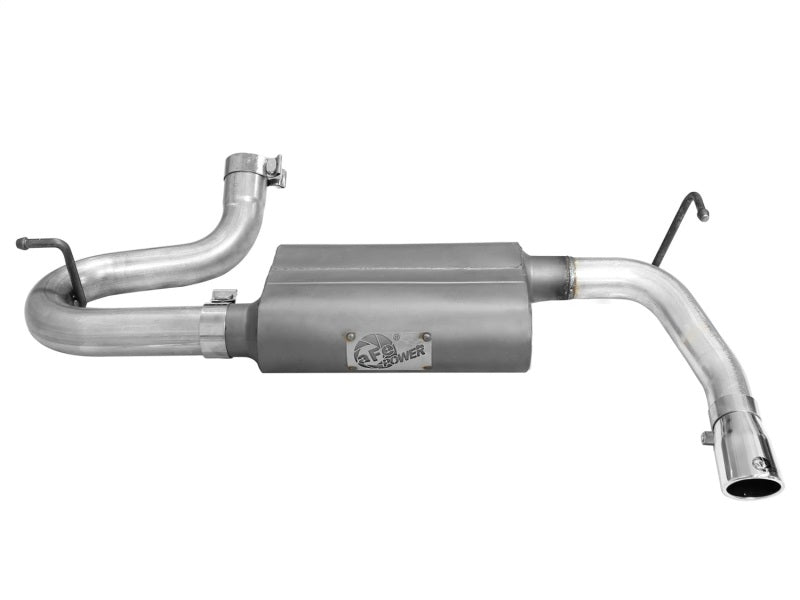 AFE 49-08047-P on 2-1/2in Alum Steel Axle-Back Exhaust w/Polished Tip 07-18 fit
