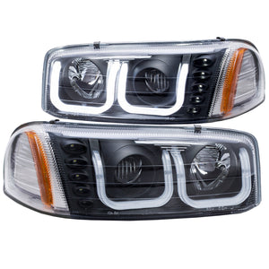 ANZO 111303 1999-2006 fits GMC Sierra 1500 Projector Headlights w/ U-Bar Black
