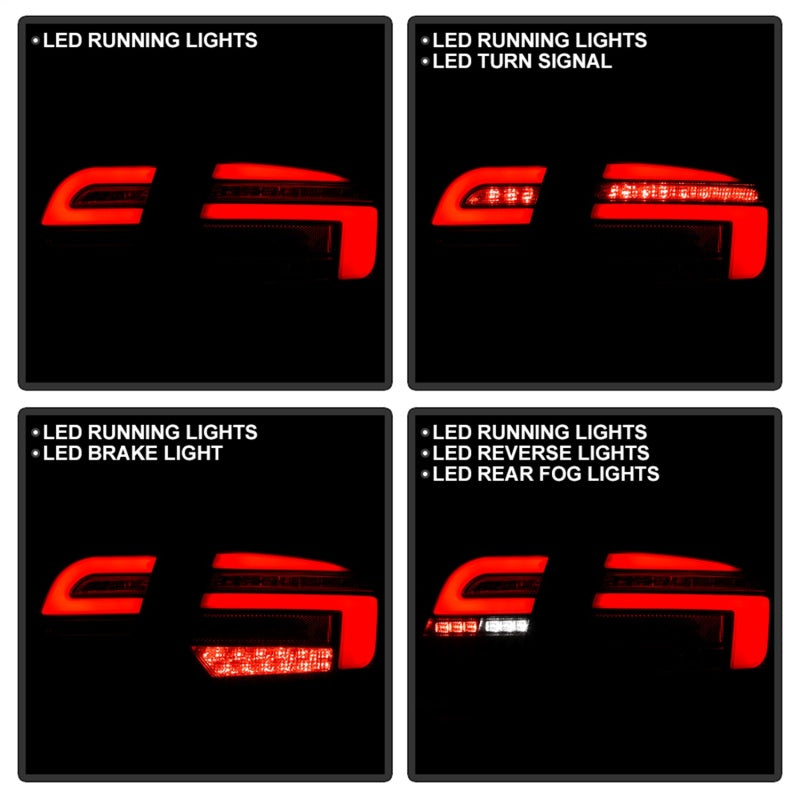 Spyder 5089076 03-08 fits Audi A3 Full LED Tail Lights - Black (ALT-YD-AA303-LE
