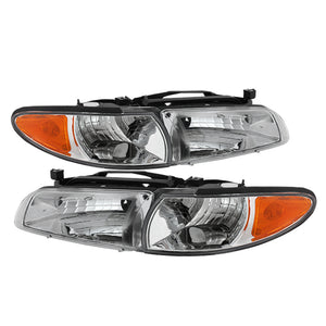 9023453 Xtune fits Pontiac 97-03 Grand Prix Crystal Headlights w/ Amber Corner