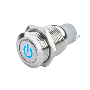 ORACLE Lighting 2050-002 Oracle Pre-Wired Power Symbol Momentary Flush Mount LED Switch - Blue