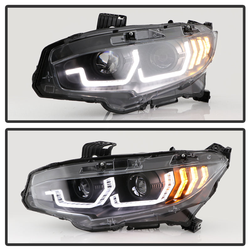 Spyder 5087867 fits Honda Civic 16- 2DR/4DR/Hatchback Projector Headlights - Bl