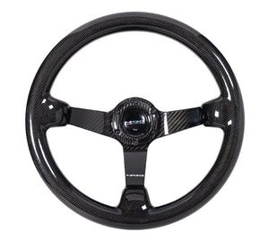 NRG ST-036CF-1 Carbon Fiber Steeering Wheel (350mm) Deep Dish - Full Carbon