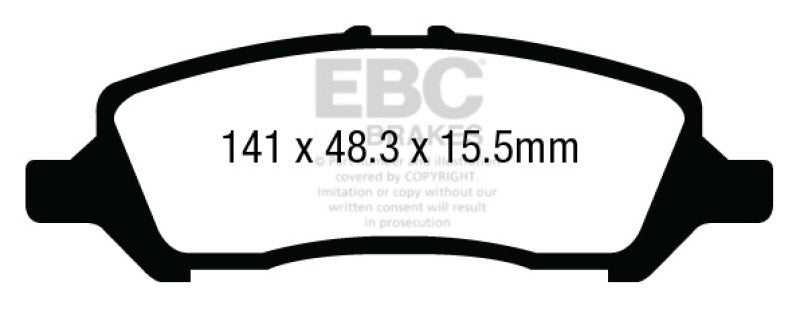 EBC DP23009 12+ fits Dodge Dart 1.4 Turbo Greenstuff Rear Brake Pads