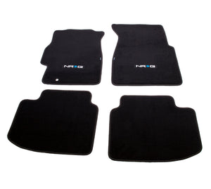 NRG FMR-130 Floor Mats - 96-00 fits Honda Civic 2DR & 3DR (EK9 Logo) - 4pc.