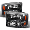 9026164 Xtune fits Ford 99-04 F250 F350 Super Duty 1Pc Headlights w/ LED Black
