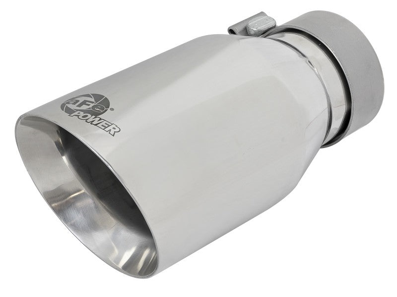 AFE 49T30454-P092 orce-Xp Univ 304 SS Double-Wall Clamp-On Exhaust Tip - Polish