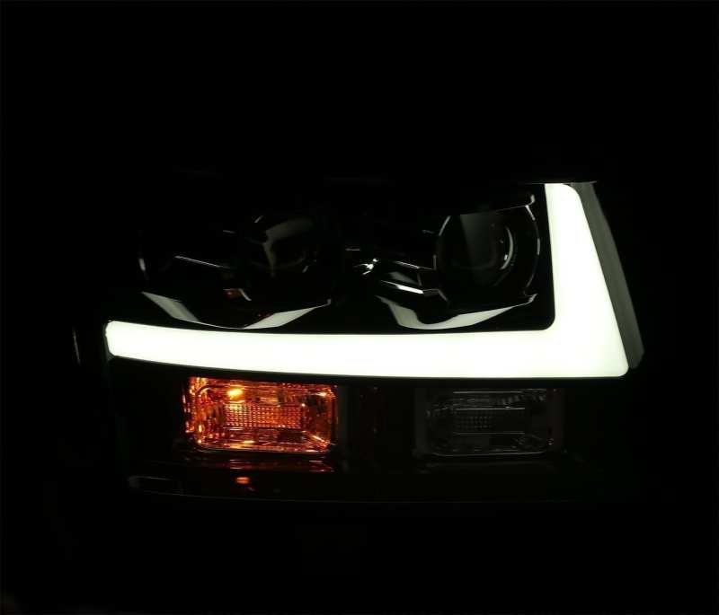 AlphaRex 880295 fits Chevrolet 07-14 Tahoe/Suburban LUXX-Series LED Projector headlights Black w/ DRL/Sequential